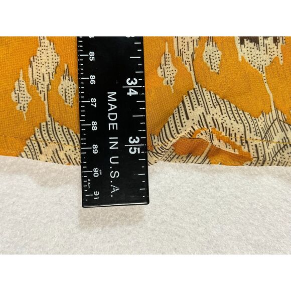 Kersh Mustard Yellow Boho Sleeveless Mini Dress M Oversized Western Trapeze - Picture 7 of 7